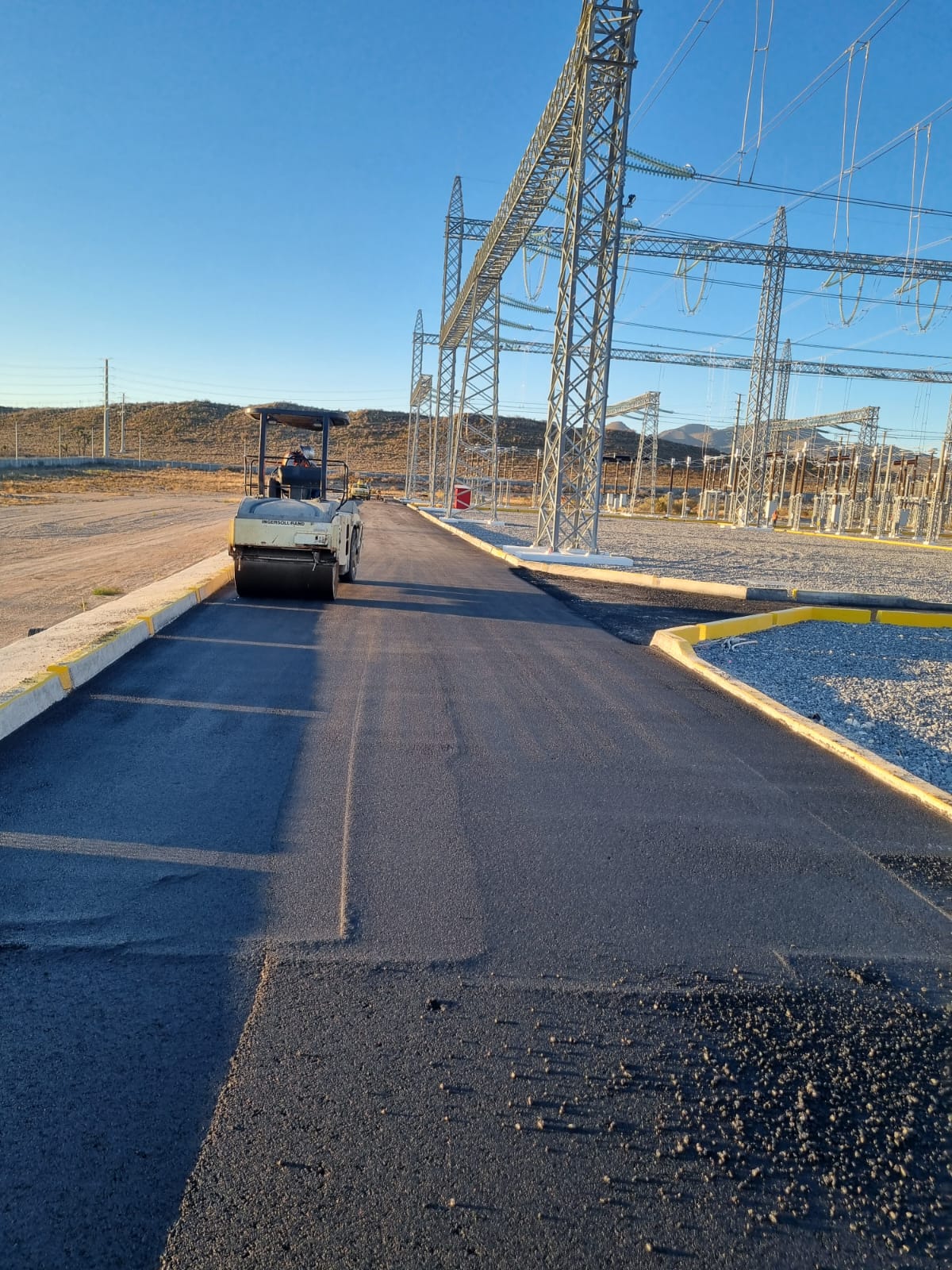 Pavimentación en obra